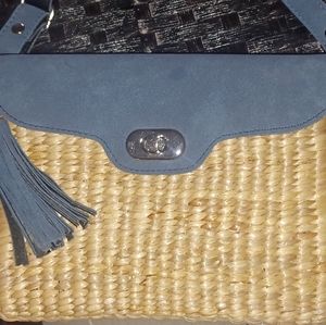 NEW SEA & GRASS Hand Woven Straw Crossbody Clutch